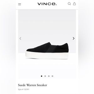 VINCE Suede Warren Sneaker size 6.5